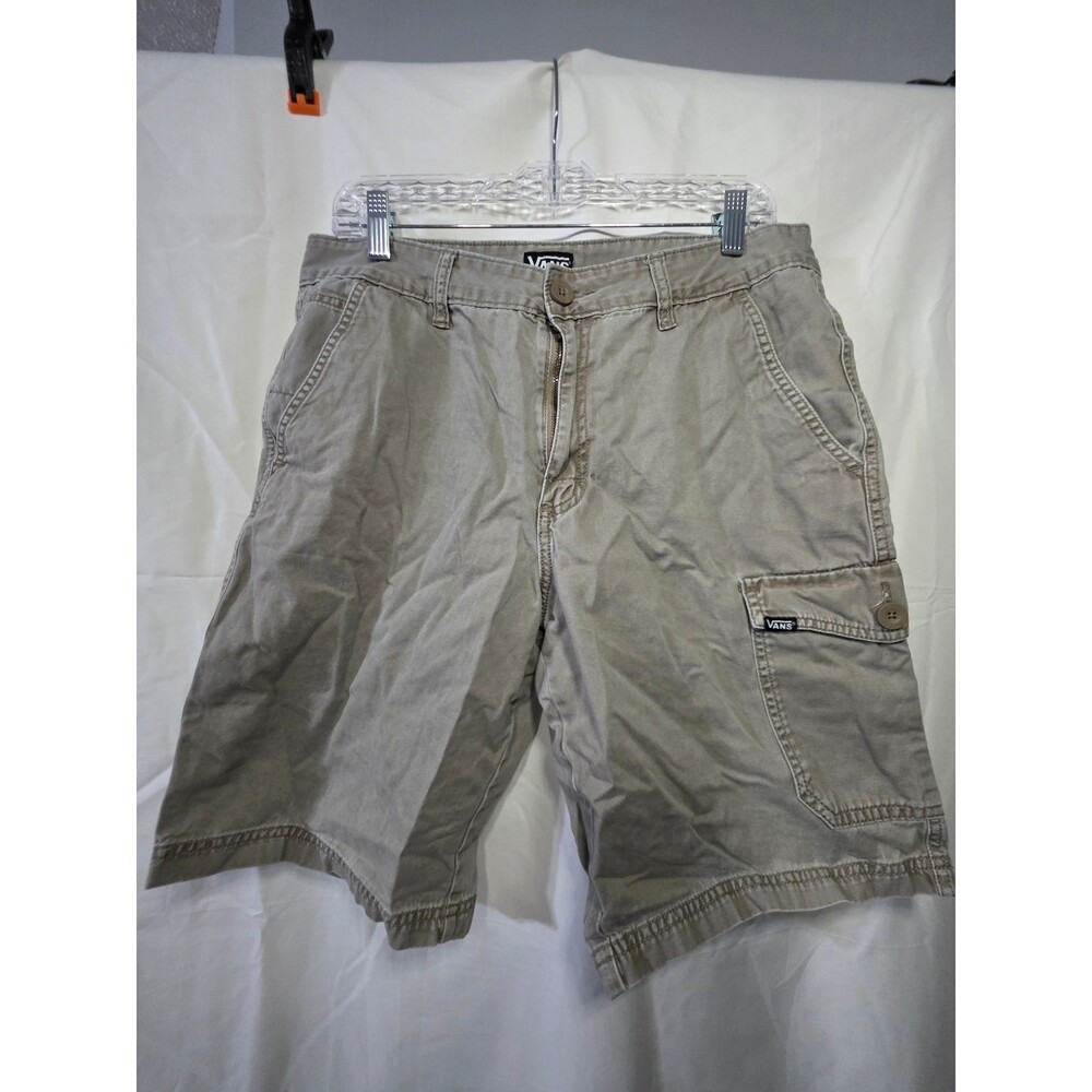 Vans Men's Cargo Shorts 34 Khaki 100% Cotton Off The Wall